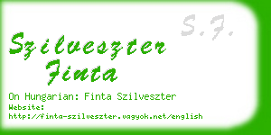 szilveszter finta business card